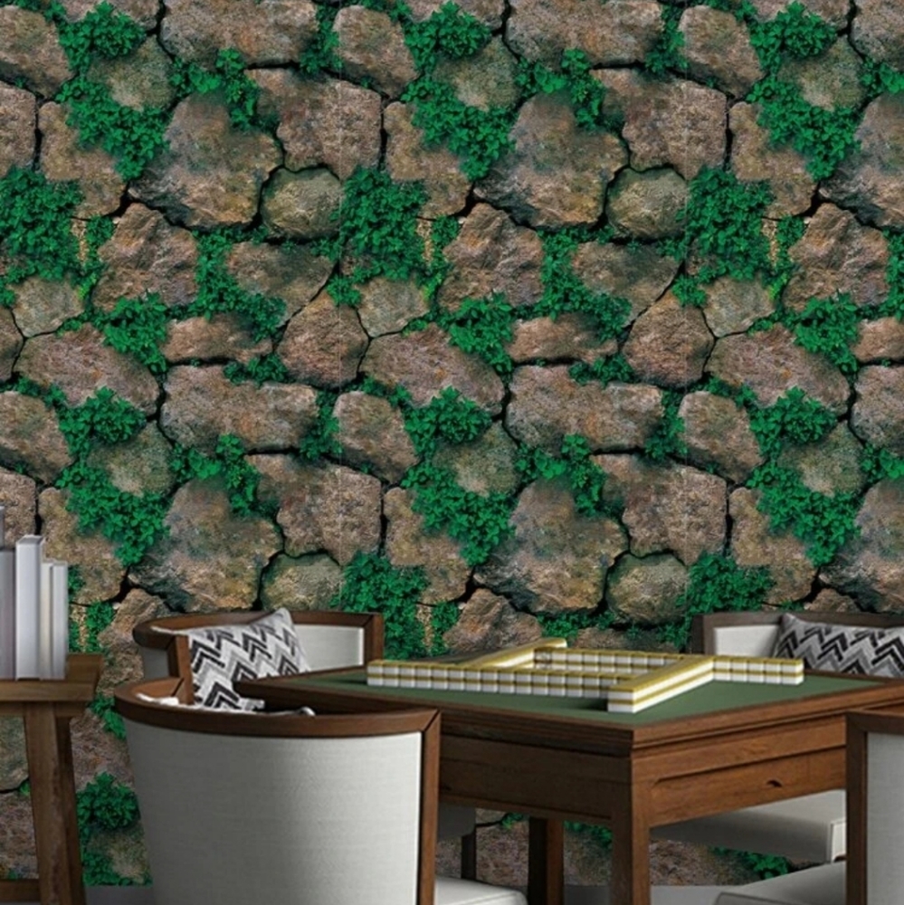 3D stone pattern wall contact paper sticker